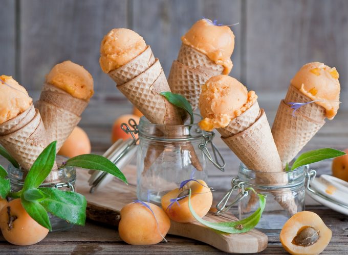 Wallpaper ice cream, apricot, delicious, 4k, Food 3628818984